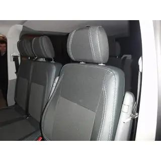 Авточохли (екошкіра та тканина, Premium) Volkswagen T5 Caravelle 2004-2010 рр. фото 1