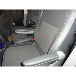 Авточохли (екошкіра та тканина, Premium) Volkswagen T5 Caravelle 2004-2010 рр. фото 3