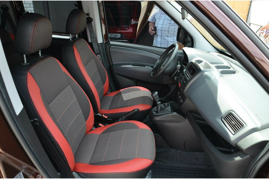 Fiat Doblo II 2010-2022 рр. Авточохли Premium (комбіновані, повний салон) Image