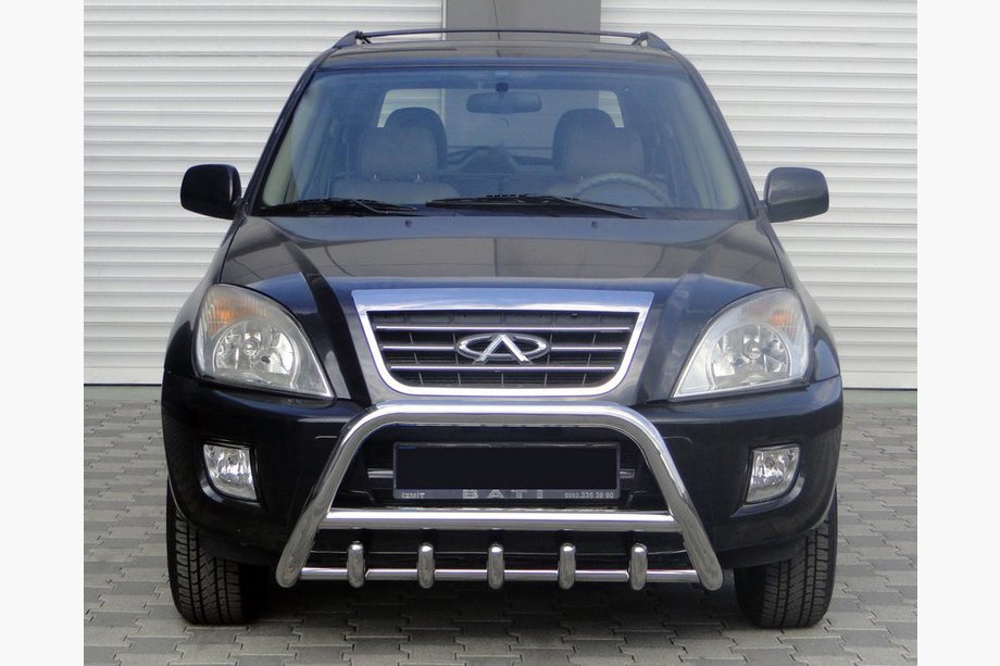 Chery Tiggo 1 2005-2016 рр. Кенгурятник WT003 (нерж.) Image