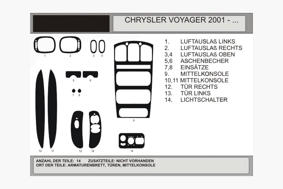 Chrysler Voyager 2001-2007 рр. Накладки на торпеду під дерево (2001↗) Алюміній Image