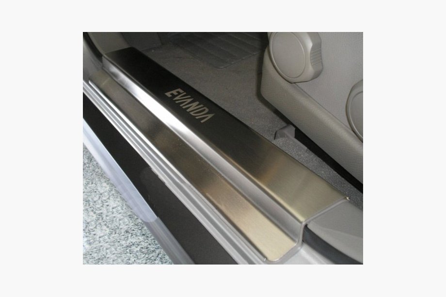 Chevrolet Evanda 2000-2006 рр. Накладки на пороги НатаНика Premium (4 шт, нерж) Image