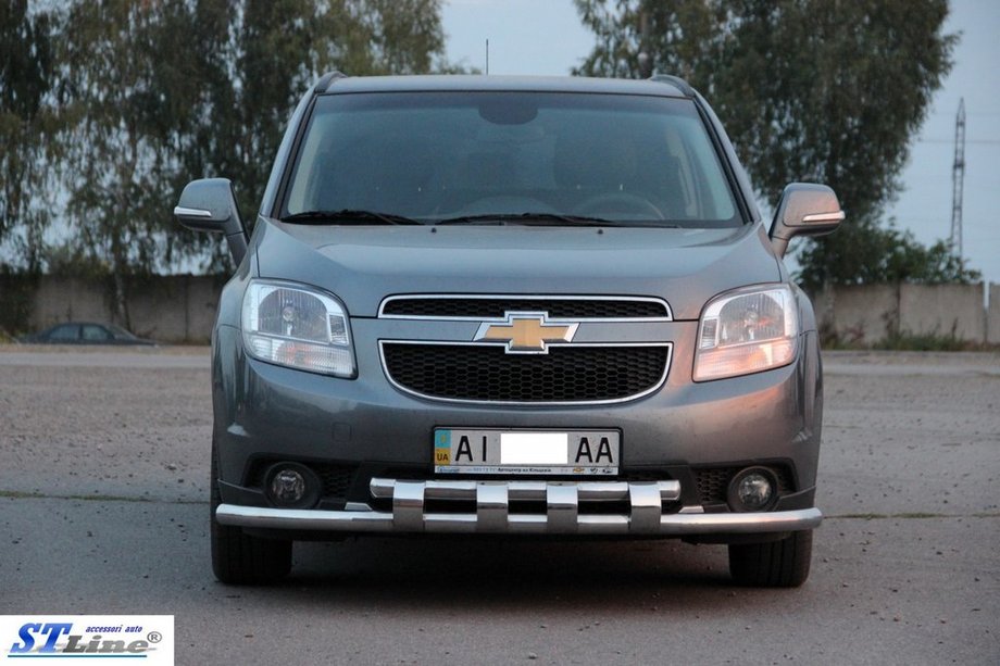 Chevrolet Orlando 2010-2018 рр. Передній захист ST015 (нерж) Фото 2