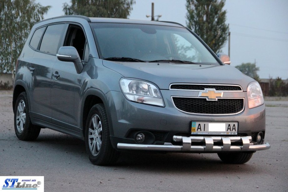 Chevrolet Orlando 2010-2018 рр. Передній захист ST015 (нерж) Фото 3