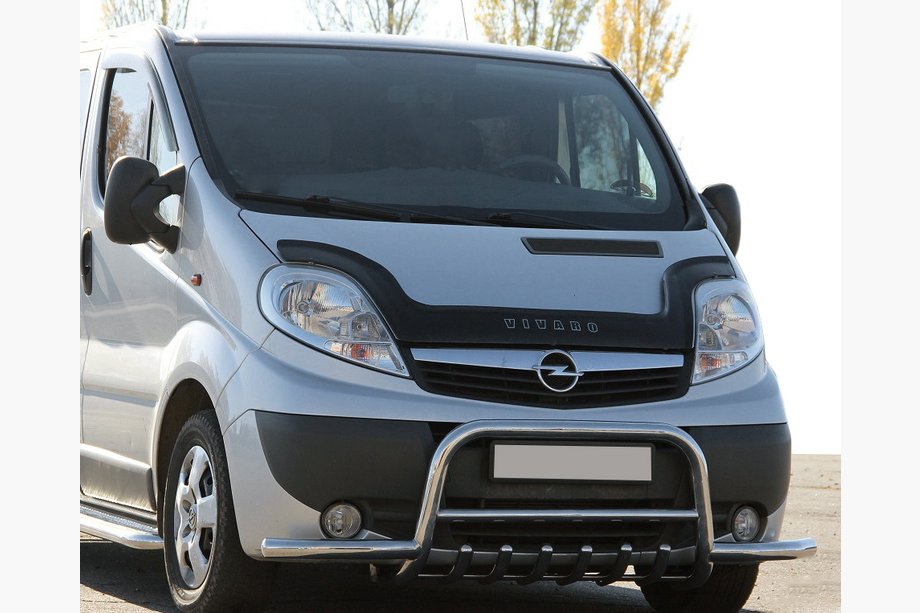 Opel Vivaro 2001-2015 рр. Кенгурятник WT003-Plus (нерж.) Image