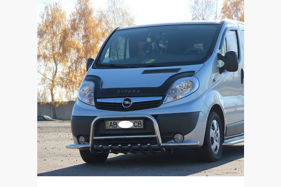 Nissan Primastar 2002-2014 рр. Кенгурятник WT003-Plus (нерж.) Фото 3