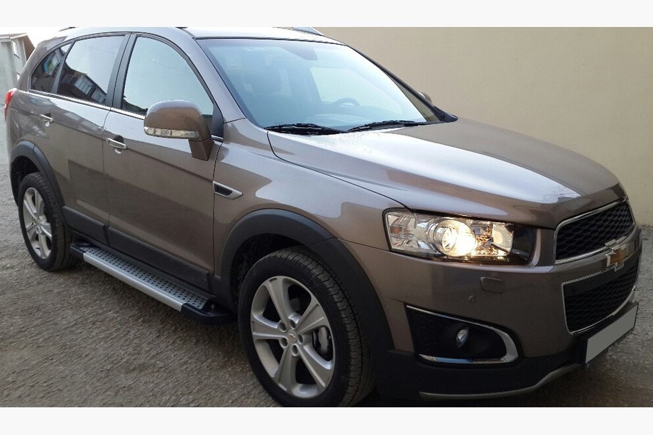 Chevrolet Captiva 2006-2019 рр. Бокові пороги Allmond Grey (2 шт., Алюміній) Image