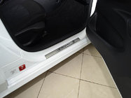 Citroen C-Elysee 2013-2022 рр. Накладки на пороги Натанико (4 шт, нерж) фото 1