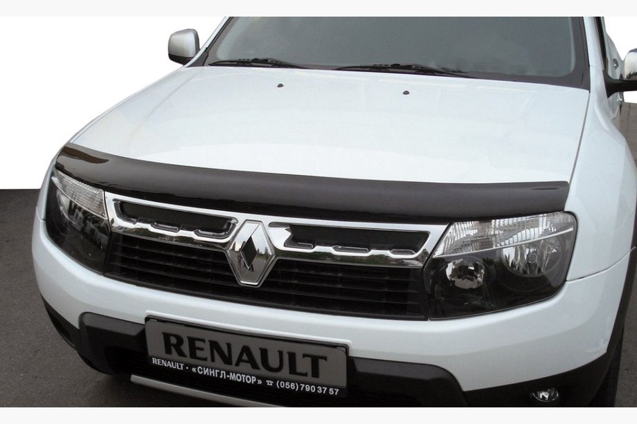 Renault Duster 2008-2017 рр. Дефлектор капоту (Fly) Image