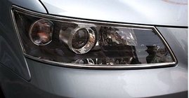 Hyundai Sonata NF 2004-2009 рр. Накладки на фари 2005-2008 (2 шт., пласт) фото 1