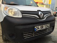 Renault Kangoo 2008-2020 рр. Цілісна решітка в бампер (нерж) фото 2