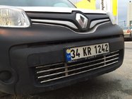 Renault Kangoo 2008-2020 рр. Цілісна решітка в бампер (нерж) фото 3