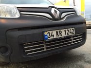 Renault Kangoo 2008-2020 рр. Цілісна решітка в бампер (нерж) фото 6