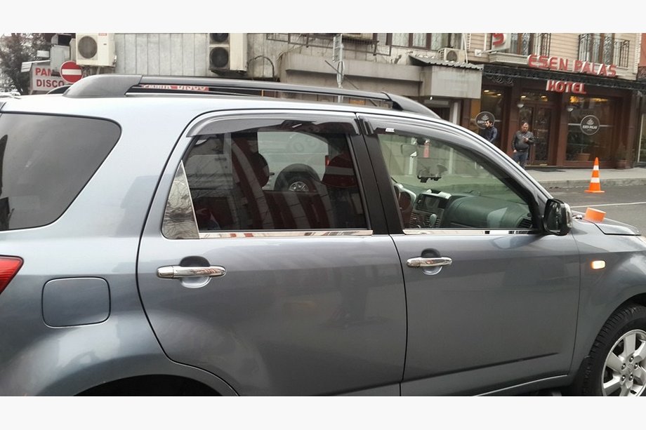 Daihatsu Terios 2006-2017 рр. Накладки на ручки (4 шт, нерж) Carmos - Турецька сталь Фото 4