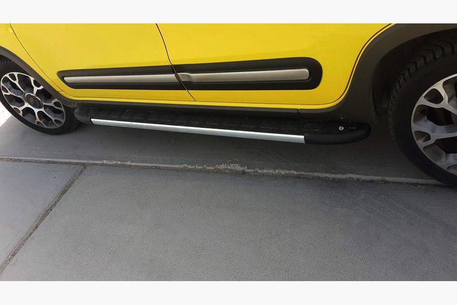 Fiat 500X 2014-2024 рр. Бокові пороги Duru (2 шт., алюміній) Image