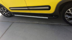 Fiat 500X 2014-2024 рр. Бокові пороги Duru (2 шт., алюміній) фото 1