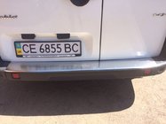 Fiat Doblo I 2001-2005 рр. Накладка на задній бампер з загином Натанико (нерж.) фото 2