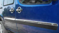 Fiat Doblo I 2005-2010 рр. Молдинг дверний Вузька модель (4 шт, нерж) фото 1