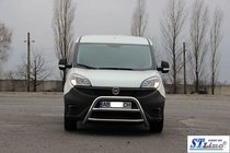 Fiat Doblo II 2010-2022 рр. Кенгурятник WT022 (нерж.) фото 4