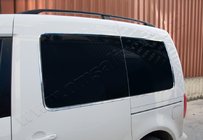 Volkswagen Caddy 2004-2010 рр. Обведення задніх стекол (12 шт, нерж) фото 1