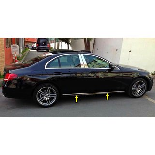 Хром на молдинг дверний тип-1 (4 шт, нерж) Mercedes E-сlass W213 2016-2023 рр. фото 1