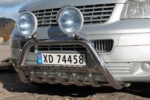 Volkswagen T5 Transporter 2003-2010 рр. Кенгурятник WT003 (нерж) 60мм, з написом фото 3