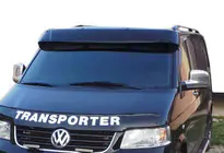 Volkswagen T6 2015-2024 рр. Козирьок на лобове скло (чорний глянець, 5мм) фото 2