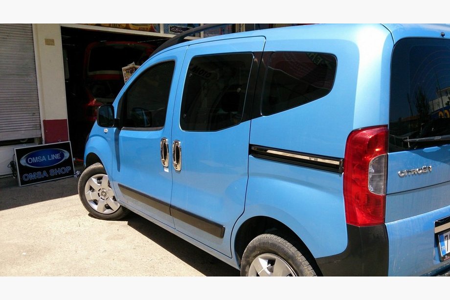 Fiat Fiorino/Qubo 2008-2024 рр. Молдинг під зсувні двері (2 шт, нерж.) Carmos - Турецька сталь Фото 2