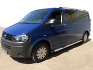 Volkswagen T5 2010-2015 рр. Бокові пороги Maya V2 (2 шт., алюміній) фото 1