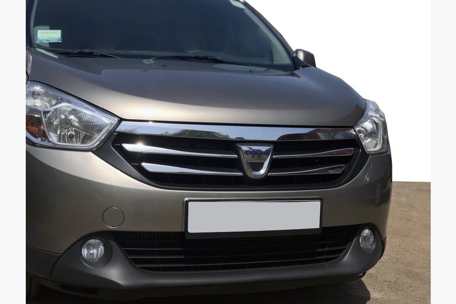 Dacia Lodgy 2012-2022 рр. Накладки на решітку (4 шт, нерж.) Image