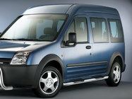 Ford Connect 2002-2006 рр. Бічні труби BB002 (2 шт., нерж.) фото 1