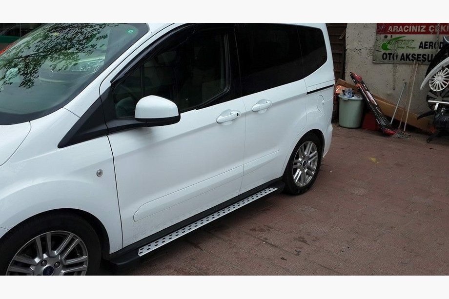 Ford Connect 2014-2021 рр. Бокові пороги DOT-Line (2 шт., Алюм.) Стандартна база Фото 3