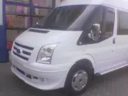Ford Transit 2000-2014 рр. Накладка на передній бампер (2006-2014, з решіткою) фото 3