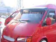 Ford Transit 1991-2000 рр. Козирьок на лобове скло (чорний глянець, 5мм) фото 2