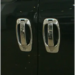 Накладки на ручки і обведення (8 шт., нерж.) Fiat Doblo II 2010-2022 рр. фото 3