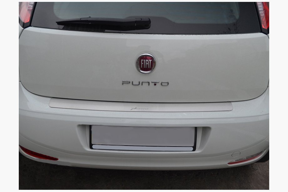 Fiat Punto Grande/EVO 2006-2018 рр. Накладка на задній бампер Натанико (2011+, нерж.) Фото 1
