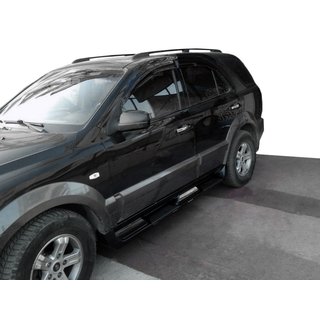 Бокові пластикові підніжки S002 (пластик) Kia Sportage 2004-2010 рр.