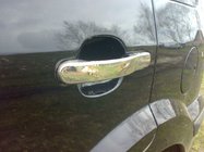 Ford Fiesta 2002-2008 рр. Накладки на ручки (4 шт., нерж.) фото 4