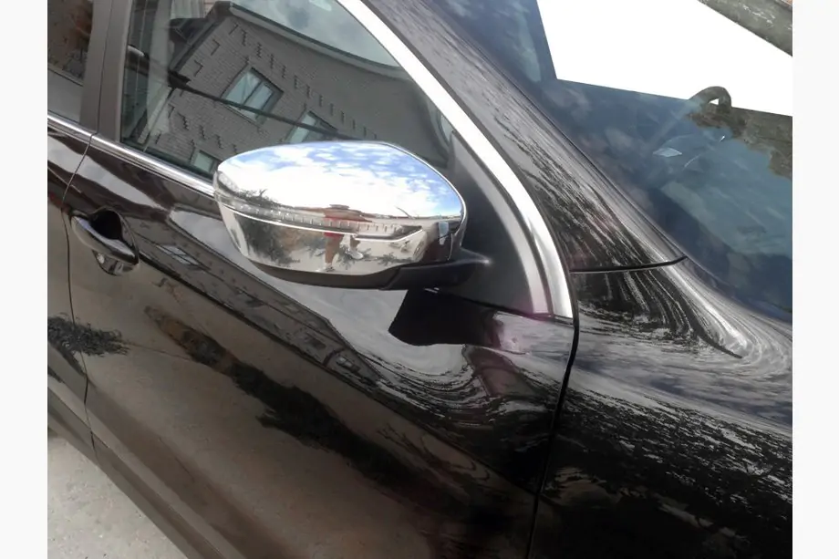 Nissan Qashqai 2014-2021 рр. Накладки на дзеркала Хром (2 шт, пласт.)
