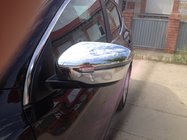 Nissan Qashqai 2014-2021 рр. Накладки на дзеркала Хром (2 шт, пласт.) фото 2
