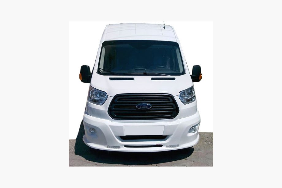 Ford Transit 2014- рр. Накладка на передній бампер LED (2014-2019, під фарбування) Image