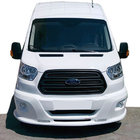 Ford Transit 2014- рр. Накладка на передній бампер LED (2014-2019, під фарбування) фото 1