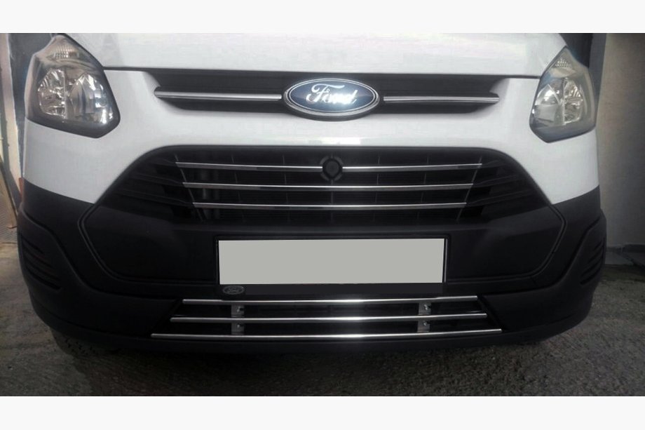 Ford Custom 2013-2022 рр. Цілісна нижня решітка 2013-2018 (нерж) Фото 1