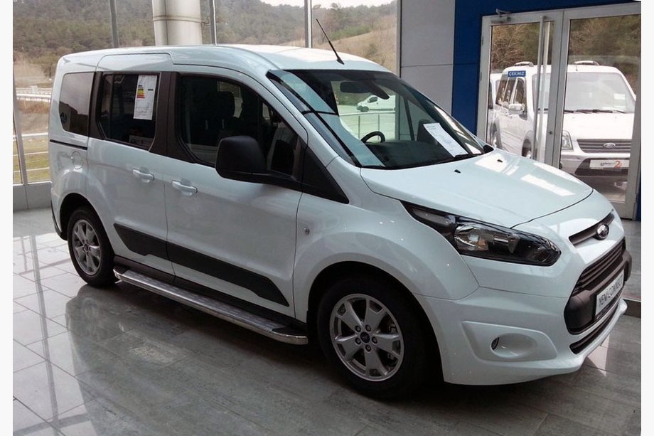 Ford Connect 2014-2021 рр. Бокові пороги Ms-Line (2 шт., Алюм.) Image