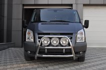 Ford Transit 2000-2014 рр. Кенгурятник WT018 (2006-2014, нерж.) фото 3