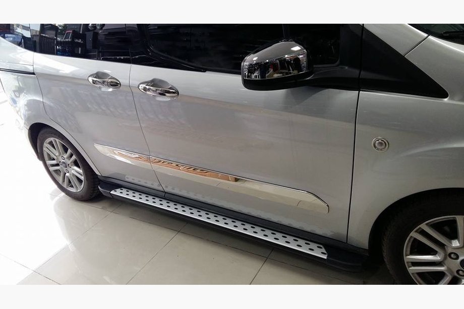 Ford Courier 2014-2023 рр. Молдинг дверей (4 шт, нерж) Image