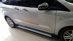 Ford Courier 2014-2023 рр. Молдинг дверей (4 шт, нерж) фото 1