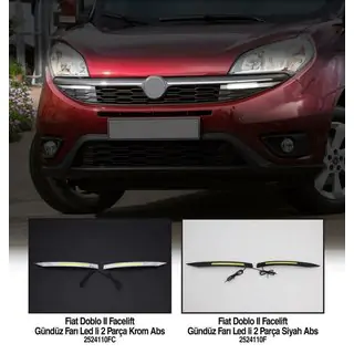 Ходові вогні Хром (2014↗, LED) Fiat Doblo II 2010-2022 рр. фото 3