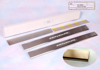 Накладки на пороги Натаніка стандарт (4 шт, нерж.) фото 1