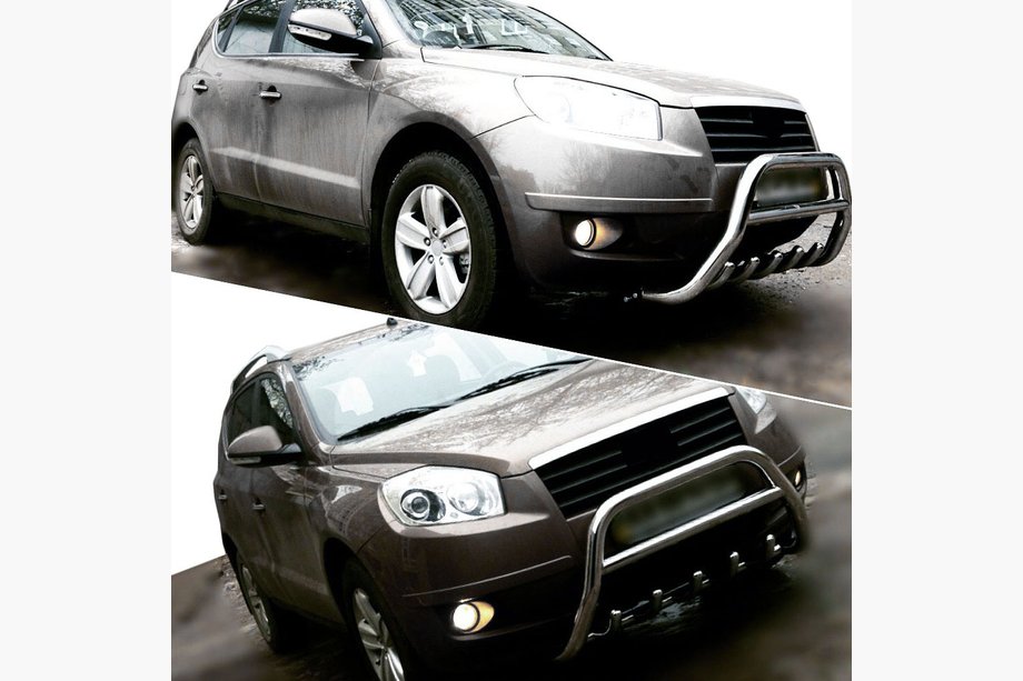 Geely Emgrand X7 2011- рр. Кенгурятник WT003 (нерж.) Image